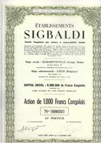Eau-forte Sigbaldi - Elisabethville - 1956, Action, Enlèvement ou Envoi, 1950 à 1970