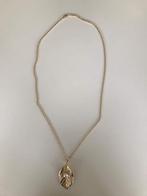 Nieuwe halsketting, vorm van een blad met parel, goudkleurig, Bijoux, Sacs & Beauté, Colliers, Synthétique, Avec pendentif, Enlèvement ou Envoi