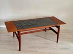 Vintage teak midcentury salontafel met mozaiek 1960, Huis en Inrichting, Tafels | Salontafels, Ophalen