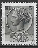 Italie 1955/1960 - Yvert 710 - Munt van Syracus (ST), Timbres & Monnaies, Timbres | Europe | Italie, Affranchi, Envoi