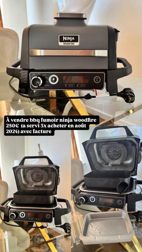 Barbecue fumoir NINJA WOODFIRE, Tuin en Terras, Houtskoolbarbecues, Zo goed als nieuw, Ophalen