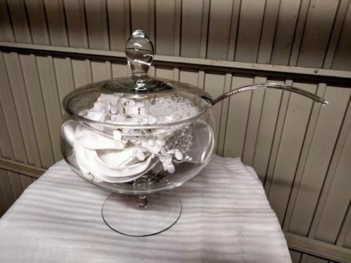 Soupière en verre à Sangria avec louche., Antiek en Kunst, Antiek | Glaswerk en Kristal, Ophalen