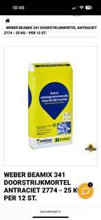BEAMIX DOORSTRIJKMORTEL 341-2774 1200KG BIGBAG ANTRACIET, Ophalen, Zo goed als nieuw