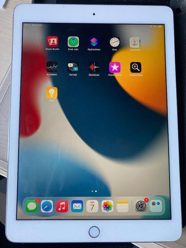 Apple iPad Air 2, 128GB, WiFi + lader + hoesje, Computers en Software, Apple iPads, Gebruikt, Apple iPad, Wi-Fi, 10 inch, 128 GB