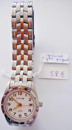 Montre LYNX quartz, 5 atm, acier inox, rivetée, date, neuve, Ophalen of Verzenden, Nieuw