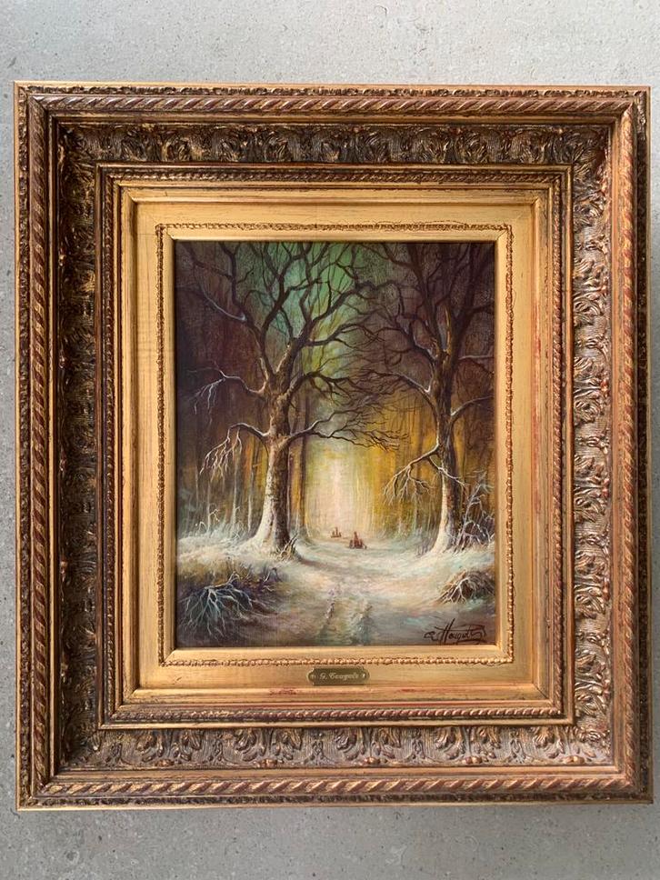 Schilderij Georges Teugels, Antiek en Kunst, Kunst | Schilderijen | Klassiek, Ophalen