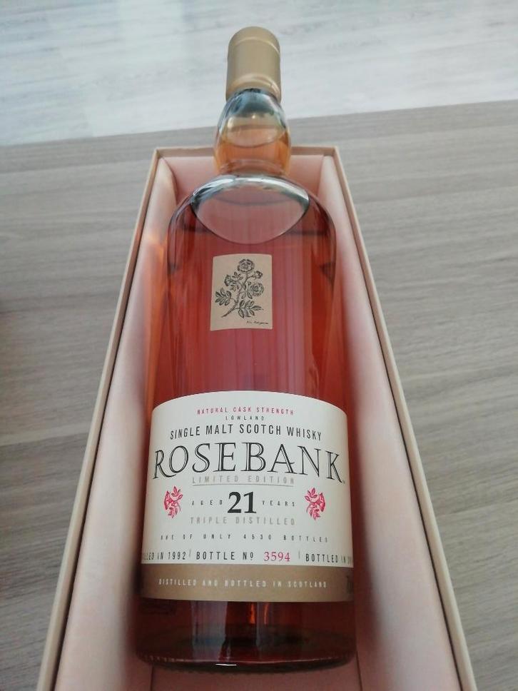 Rosebank 1990 Natural Cask Strength 21 Year Old, Verzamelen, Wijnen, Nieuw, Overige typen, Overige gebieden, Vol, Ophalen of Verzenden