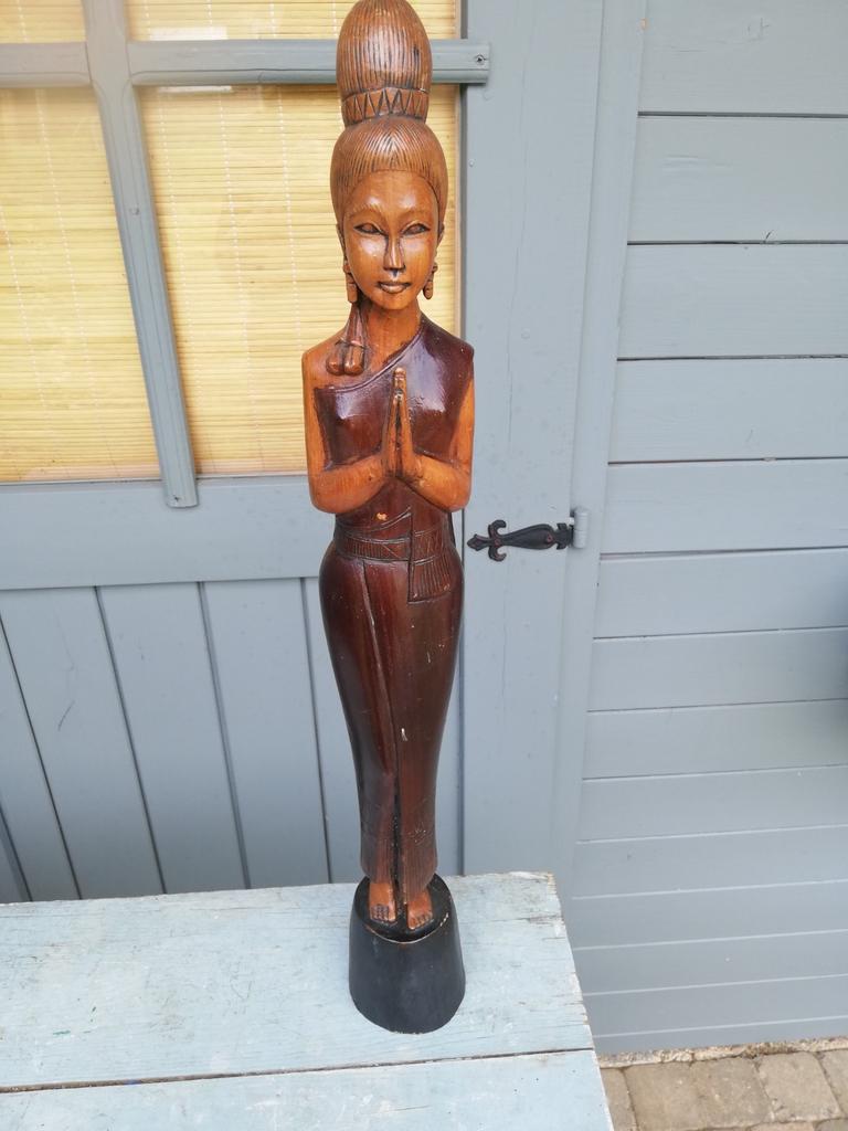 Femme thaïlandaise, Antiquités & Art, Art | Sculptures & Bois, Enlèvement