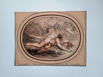 Gravure 'Deux Naïades' - 18de eeuw beschikbaar voor biedingen
