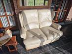lederen salon, Huis en Inrichting, Ophalen, Zo goed als nieuw, Leer, Rustiek