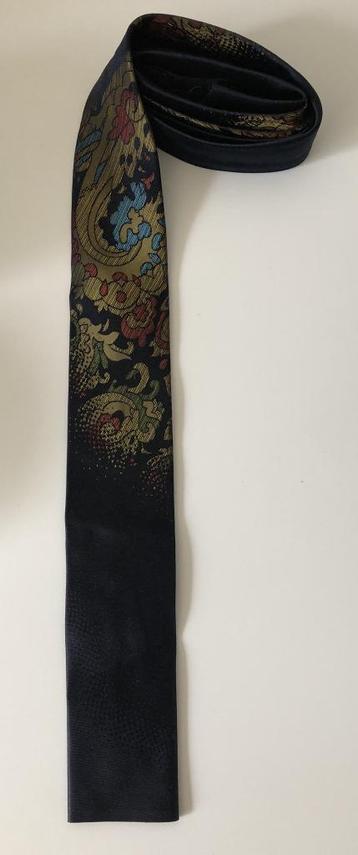 Rechte zijden stropdas – donkerblauw – ongeknoopt