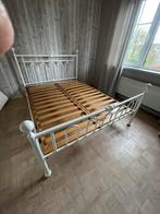 Tweepersoonsbed met latoflex, Landelijk, Enlèvement, Utilisé, Blanc