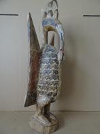 Statue africaine statue sénoufo oiseau calao 55cm 1970, Antiquités & Art, Enlèvement ou Envoi