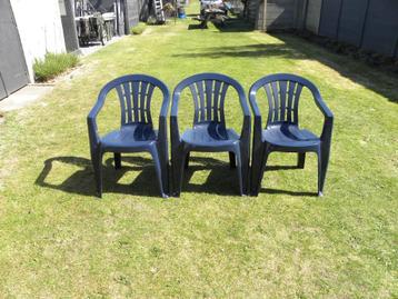 igst 12 x Jardin tuin stoel stapelbaar blauw zie eigen fotos beschikbaar voor biedingen
