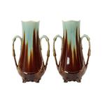 Franse Art Nouveau Majolica Vazen Orchies L’Herminè Declercq, Ophalen of Verzenden