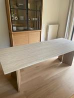 Table travertin chêne massif blanchi Mindo AMPM, Ophalen