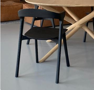 Set van 6 zwarte Bok eetstoelen Ethnicraft, Enlèvement, Bois, Design modern, Noir