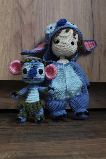 Zelfgehaakte Stitch Poppen (Amigurumi) beschikbaar voor biedingen