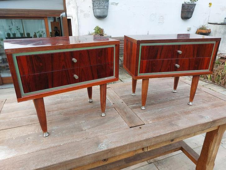 2 superbes tables de nuit vintage,  space age, années 60-70, Maison & Meubles, Chambre à coucher | Tables de chevet