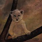 Leeuw schilderij van baby leeuw, door joky kamo, Antiek en Kunst, Ophalen