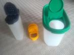 Tupperware ruimtespaarders+shaker+ botervloot+dekselhouder, Ophalen of Verzenden, Gebruikt, Groen