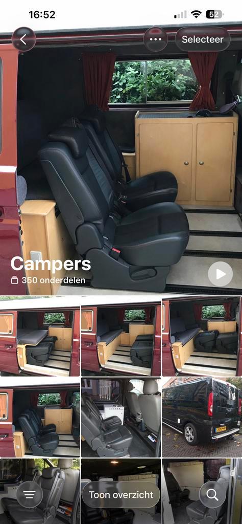 150 zetels met ingebouwde 3p gordel zelfbouw camper bus, Auto-onderdelen, Interieur en Bekleding, Renault, Ophalen