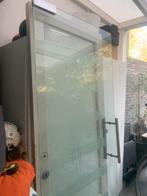 Glas deur met handvat, Doe-het-zelf en Bouw, Deuren en Vliegenramen, Ophalen, Gebruikt, Glas