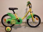 Groene kinderfiets b'twin 14 inch, Fietsen en Brommers, Ophalen, Zo goed als nieuw, Zijwieltjes