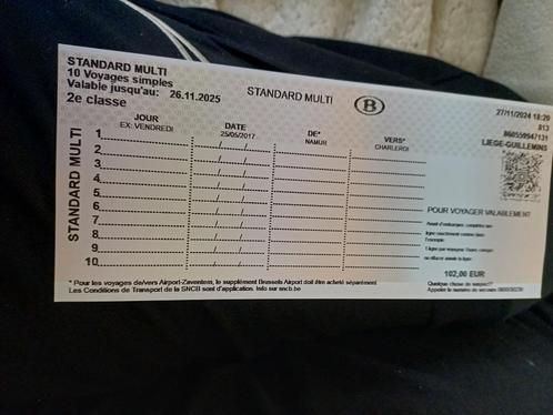 Standard Multi Pass vier ritjes., Tickets en Kaartjes, Trein, Bus en Vliegtuig, Drie personen of meer, Algemeen kaartje, Trein