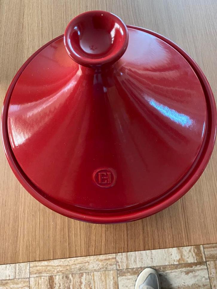 Nieuwe EH Tajine Grand Cru diam 32 cm steenrood, Huis en Inrichting, Keuken | Potten en Pannen, Nieuw, Keramische plaat, Ophalen