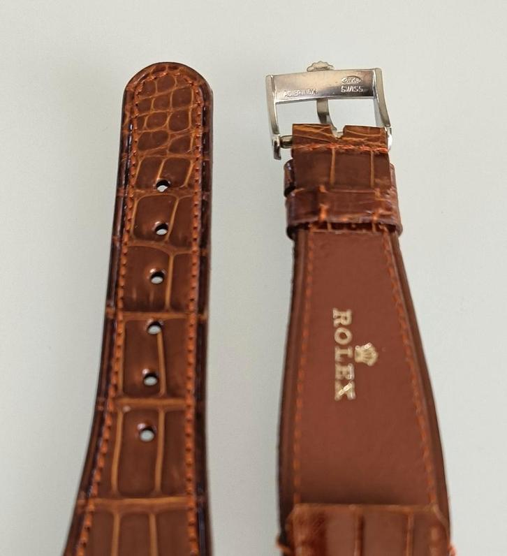Bracelet cuir havana Rolex vintage original, Antiquités & Art, Antiquités | Autres Antiquités, Enlèvement ou Envoi