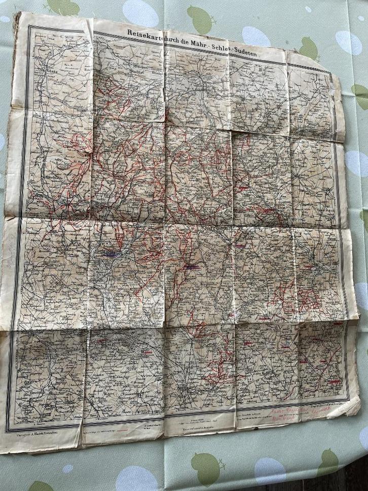 carte géo des Sudètes Moravie et Silésie 1939-40, Boeken, Atlassen en Landkaarten, Gelezen, Landkaart, Overige gebieden, 1800 tot 2000