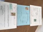 Lot (3) oude documenten met ZEGEL 1965-1967., Antiek en Kunst, Antiek | Boeken en Manuscripten, Ophalen of Verzenden