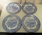 4 antieke Borden - Royal Tudor Ironstone - W.N. Mellor, Antiek en Kunst, Ophalen of Verzenden