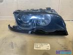 BMW 3 SERIE E46 xenon Koplamp rechts met sproeier rand ZWART, Gebruikt, Ophalen of Verzenden, BMW