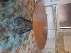 Tafel walnoot juntoo en 5 stoelen, Huis en Inrichting, Tafels | Eettafels, Ophalen, Zo goed als nieuw, Rond, Overige houtsoorten