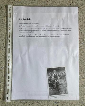 Unieke Map met documentatie Poulain hulpmotoren  beschikbaar voor biedingen