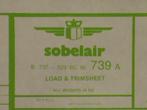 Sobelair Document Load & Trim Sheet B737-329-BC Nr739A 07/95, Enlèvement ou Envoi, Neuf