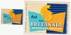 BRITANNIA  pak en etiket     wit / donker blauw, Collections, Articles de fumeurs, Briquets & Boîtes d'allumettes, Boîtes ou marques d'allumettes