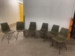 6x lederen stoel ( groen ), Huis en Inrichting, Stoelen, Ophalen, Zo goed als nieuw