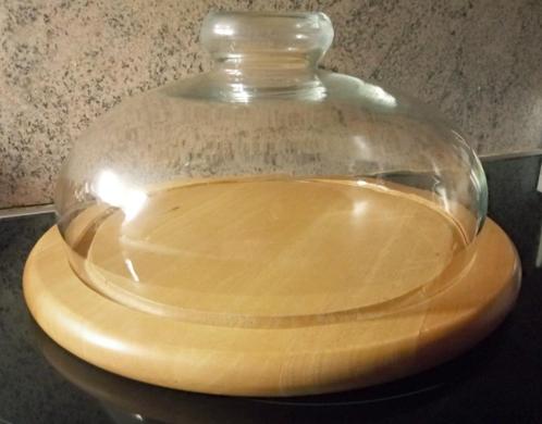 Cloche à fromage avec verre - assiette ronde - diamètre 30cm, Maison & Meubles, Cuisine | Ustensiles de cuisine, Enlèvement
