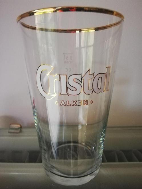 Glazen Cristal Alken 50cl, Verzamelen, Biermerken, Zo goed als nieuw, Ophalen