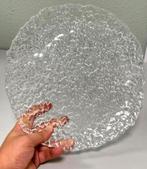 Groot antiek Vintage glazen bord serveer-schaal glas 28cm, Antiek en Kunst, Ophalen of Verzenden