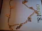 Armband met muzieknoten nieuw 18 karaat, Handtassen en Accessoires, Armbanden, Ophalen, Nieuw, Geel, Goud