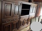 Wandmeubel, tafel en 6 stoelen ( stoffen bekleding), Ophalen, Gebruikt