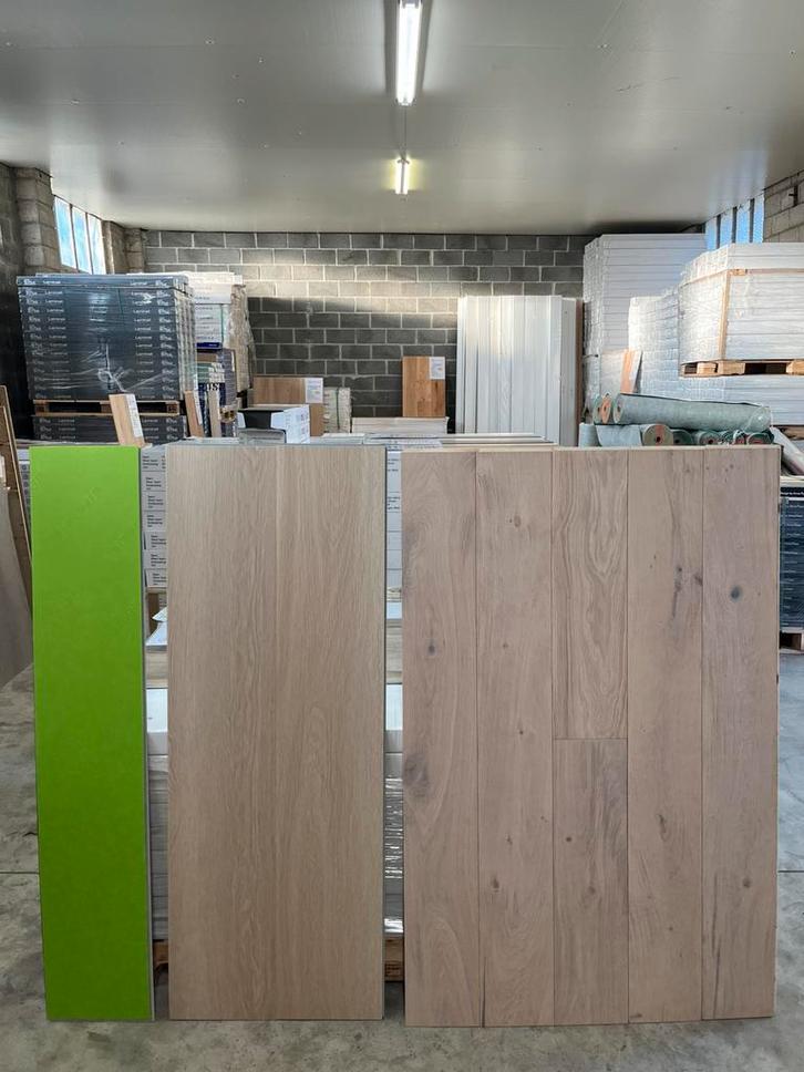 Magazijnverkoop PVC en parket, Huis en Inrichting, Stoffering | Vloerbedekking, Nieuw, Parket, Crème, Beige, Bruin, Grijs, 75 m² of meer