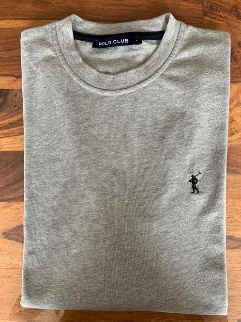 T-SHIRT "POLO CLUB" - Manches longues -  S - Gris - NEUF, Vêtements | Hommes, T-shirts, Neuf, Taille 46 (S) ou plus petite, Gris