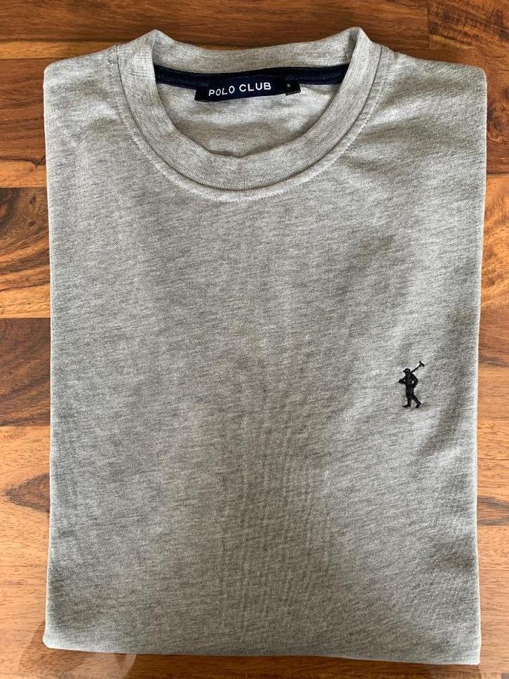 T-SHIRT "POLO CLUB" - Manches longues -  S - Gris - NEUF, Kleding | Heren, T-shirts, Nieuw, Maat 46 (S) of kleiner, Grijs, Ophalen of Verzenden