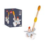 Poule à promener, jeu en bois Janod, jouet à pousser, neuve, Ophalen, Nieuw