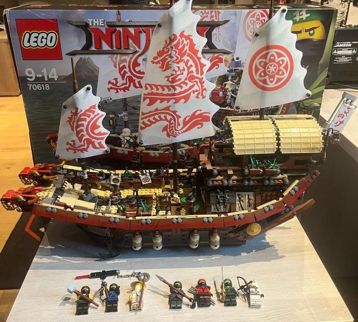 196. Lego Ninjago #70618 : Destiny's Bounty (compleet+doos), Kinderen en Baby's, Speelgoed | Duplo en Lego, Zo goed als nieuw